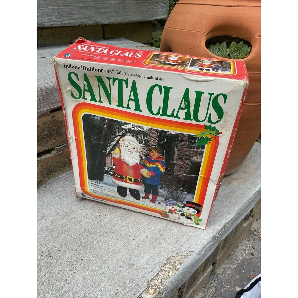 Vintage Intex Recreation Inflatable Santa 48" Tall Indoor/Outdoor Christmas